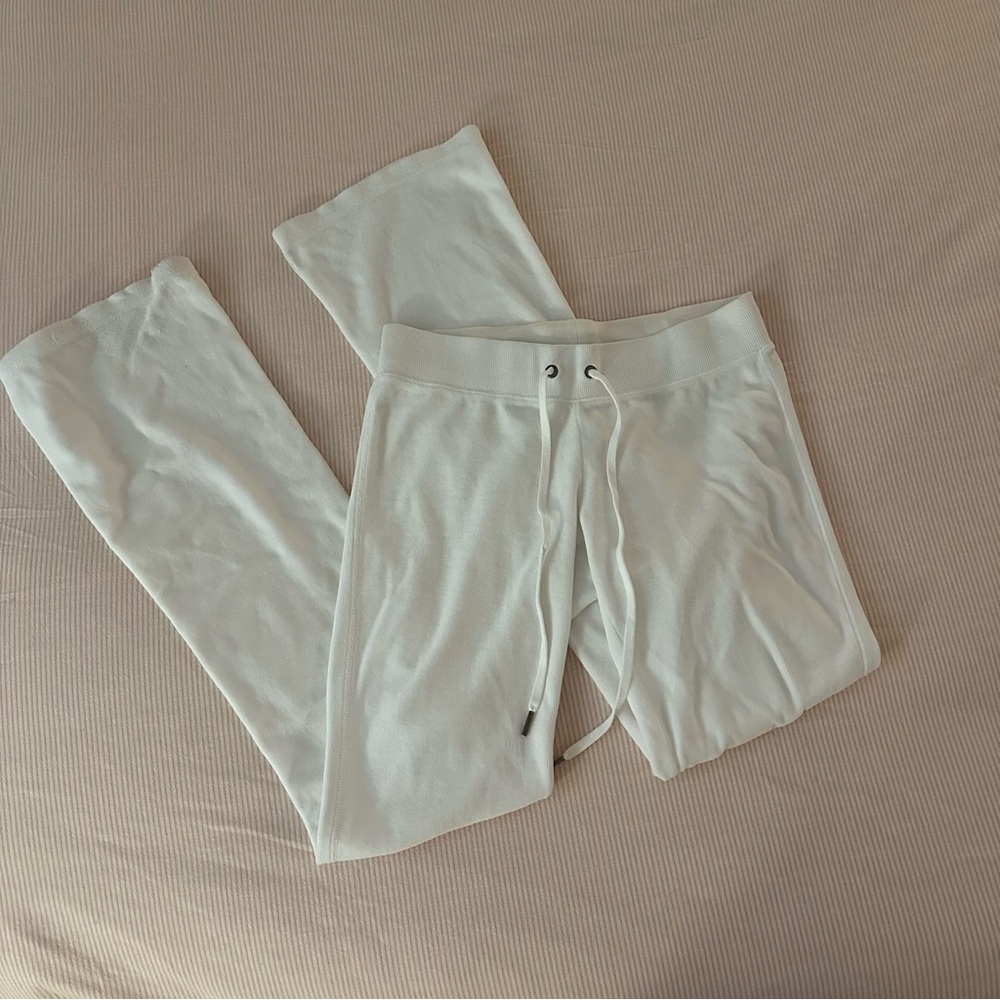 Juicy Couture vintage white velour track pants